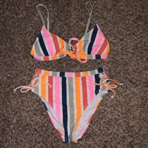 Striped swimsuit